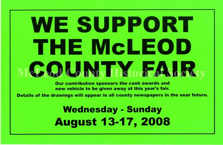 Poster McLeod County Fair McLeod County Historical Society