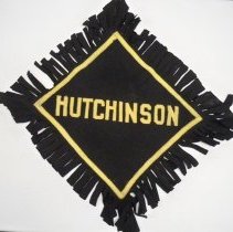 Black felt pillow cover