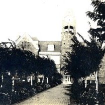 School building with clock tower, Edmond, OK