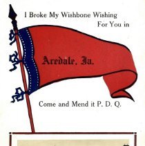 Aredale, Iowa pennant & church