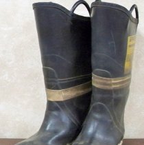 Pair of rubber firefighter boots