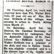 POW Walter Birkholz, 1943