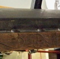 Decorative detail on Dr. John Benjamin patient/dentist's chair