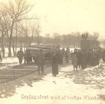 Laying Railroad Tracks at Winsted, MN