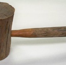 Large handmade wooden mallet