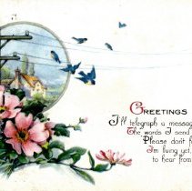 Greetings, I'll telegraph a message