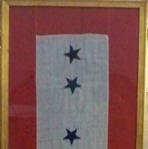 Framed service flag with five stars