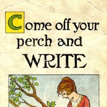 Come off your perch and WRITE