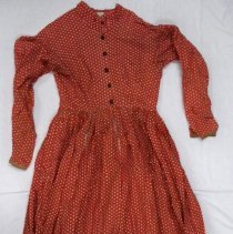 Red & white cotton dress