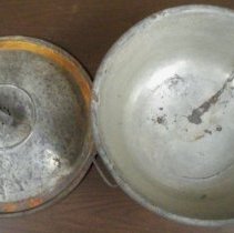 Large tin pan with cover