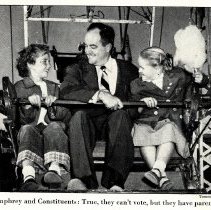 Joanne Luedtke, Hubert Humphrey, Karen Krcil, 1953 Senate campaign