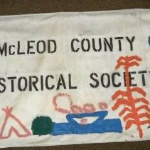 Hand painted sign for the museum