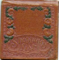 Novelty shopping list notebook