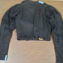 Black shirtwaist with blue trim