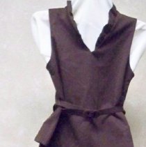 Brown, doubleknit, handmade, 3-piece dress