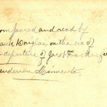 Jacob Frankenfield, reverse