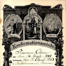 Confirmation card-Rasmus Olsen (Ray Oleson)