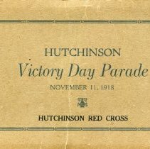 Hutchinson Victory Day Parade, Nov. 11, 1918 booklet