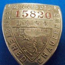 Metal chauffeur's badge