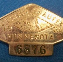 Metal chauffeur's badge