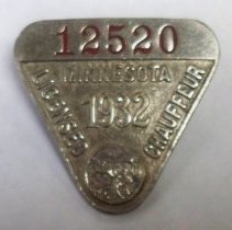 Metal chauffeur's badge