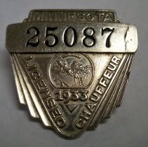 Metal chauffeur's badge