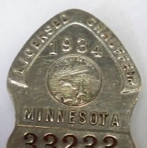 Metal chauffeur's badge