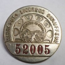 Metal chauffeur's badge