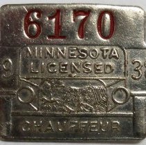 Metal chauffeur's badge