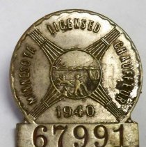 Metal chauffeur's badge