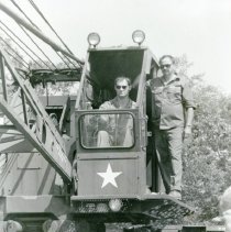 David Perschau (driver) and unidentified man