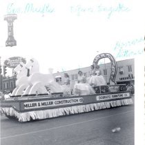 Queen Candidates on Float -1955 Hutchinson, MN Parade