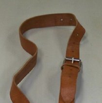 Leather flag belt