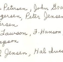 Band Member Names, c. 1936