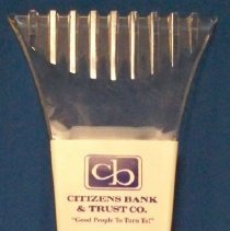 Novelty clear and white plastic ice scraper