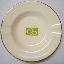 Novelty round china ashtray