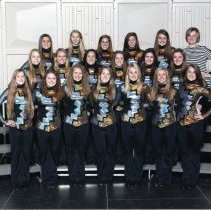 2013-2014 Varsity girls' High Kick team
