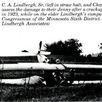 Lindbergh airplane crash, Glencoe, 1923