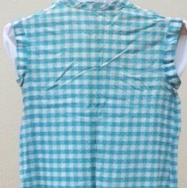 Ladies rayon aqua & white dress