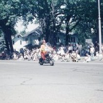 1963 Hutch Water Carnival Parade/Shriner on motorcycle