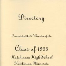 HHS Class of 1955 50th reunion booklet