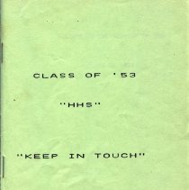 HHS Class of 1953 rReunion booklet