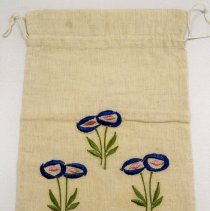 Tan cotton drawstring bag