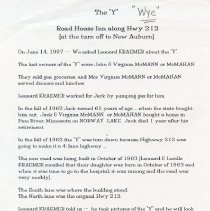 History of the Wye Road House Inn