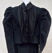 Solid black two-piece dress