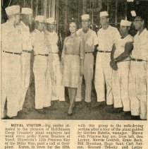 Co-op Creamery plant employees and Karen Braken,  Princess Kay of the Milky