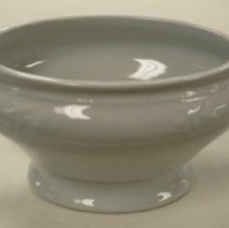 White ironstone serving bowl