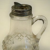 Clear glass syrup pitcher