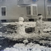 Snowmen, Luther W. Gilbert's, Glencoe, MN, March 1898