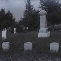H. Wadsworth monument and headstones, June 13, 1898